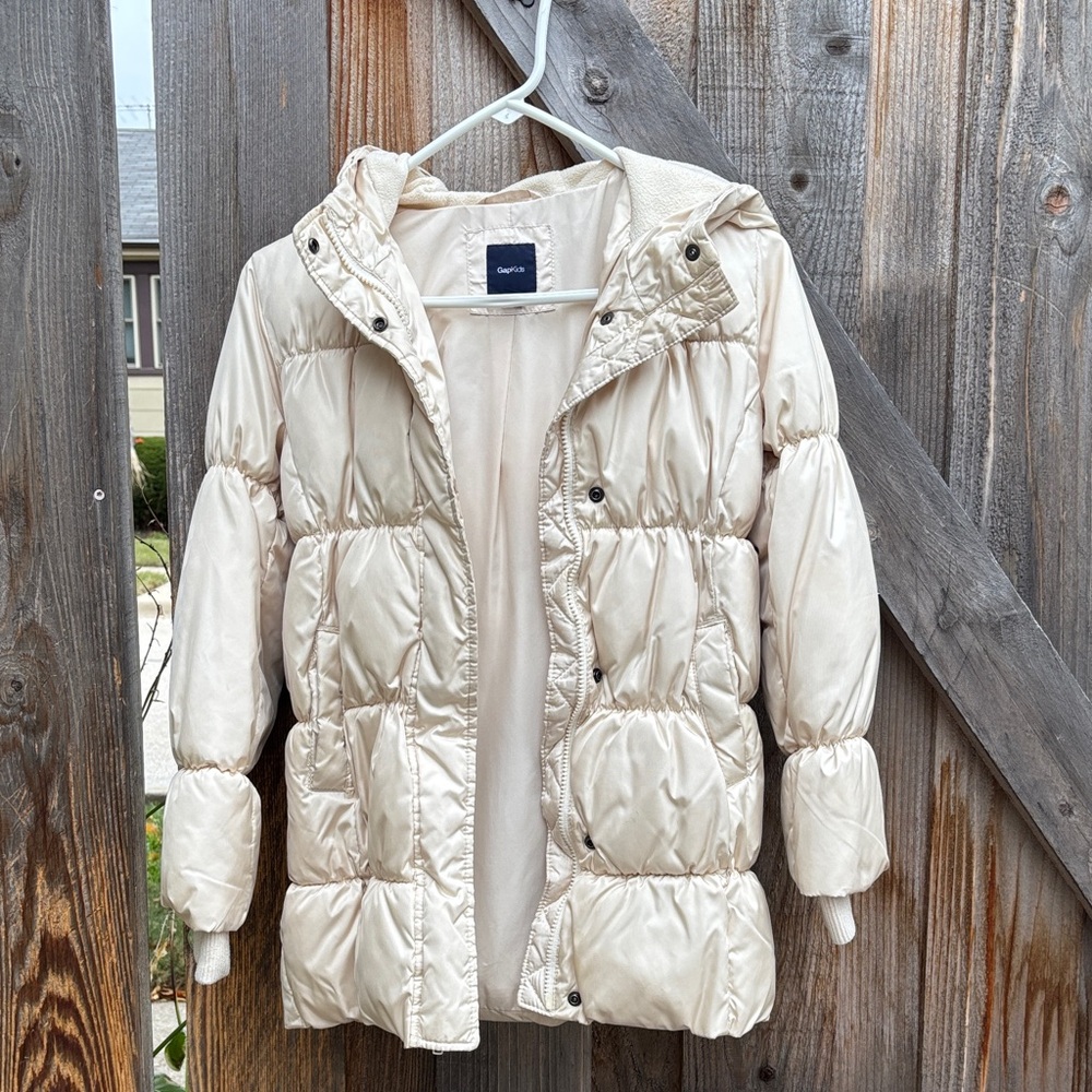 GAP Kids Cream Puffer Jacket